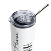 Maid of Honor Custom Name Stainless Steel Tumbler w/ Lid & Straw