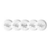 Set of 5 Bridal Party Pin Buttons with Custom Year