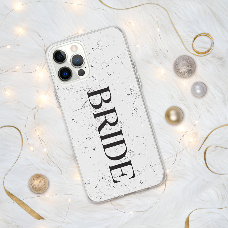 Bride iPhone® Case with Custom Background Print - Engagement Wedding Phone Case