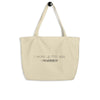 I Woke Up This Way #Married Large Organic Cotton Tote Bag