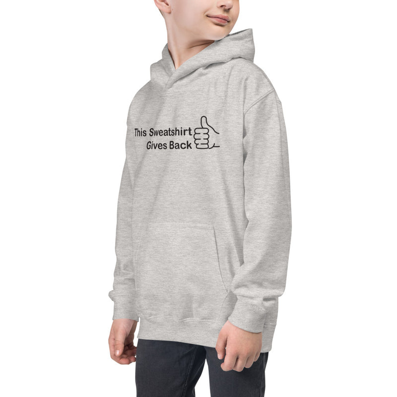 This Sweatshirt Gives Back Kids Hooded Pullover Sweatshirt